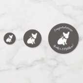 Bulldog Babydusche Grau Konfetti (Vorderseiten)