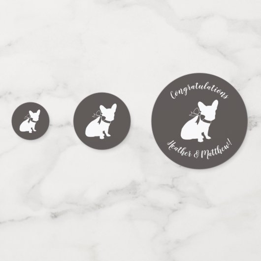 Bulldog Babydusche Grau Konfetti (Rückseiten)