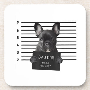 Bulldog Bad Dog Gefängnis Frenchie Dog Mama Lover Getränkeuntersetzer