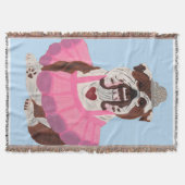 Bulldog Ballerina Decke (Vorderseite)