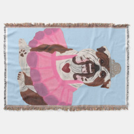 Bulldog Ballerina Decke