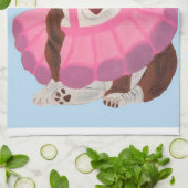 Bulldog Ballerina Geschirrtuch (Gefaltet)