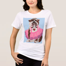 Bulldog Ballerina Tri-Blend Shirt