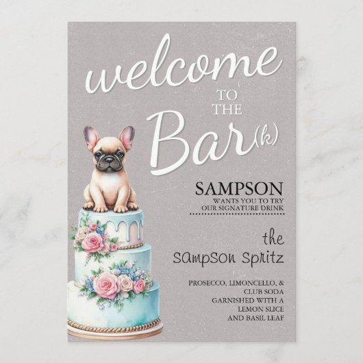 Bulldog-Bar Menükarte (Vorderseite)