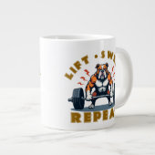 Bulldog Barbell Beast Jumbo-Tasse (Vorderseite Rechts)