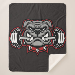 Bulldog Barbell Weichtraining Bulldog Lover Gesche Sherpadecke