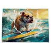 Bulldog Beach Surfgrafik Große Geschenktüte (Vorderseite)