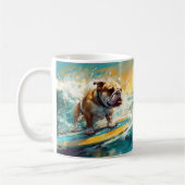 Bulldog Beach Surfgrafik Kaffeetasse (Links)