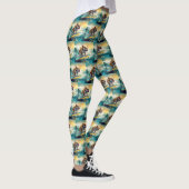 Bulldog Beach Surfgrafik Leggings (Rechts)