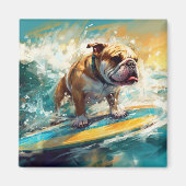 Bulldog Beach Surfgrafik Magnet (Vorne)
