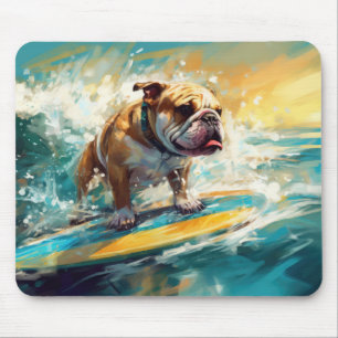 Bulldog Beach Surfgrafik Mousepad