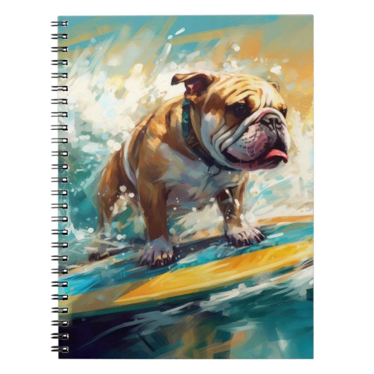 Bulldog Beach Surfgrafik Notizblock (Vorderseite)