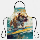 Bulldog Beach Surfgrafik Schürze (Vorderseite)