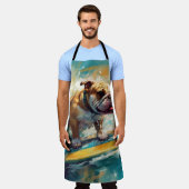 Bulldog Beach Surfgrafik Schürze (Getragen)