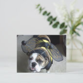 Bulldog Bee Postkarte (Stehend Vorderseite)