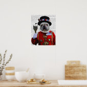 Bulldog Beefeater Poster (Küche)