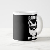 Bulldog-Besitzer Jumbo-Tasse (Vorderseite Rechts)