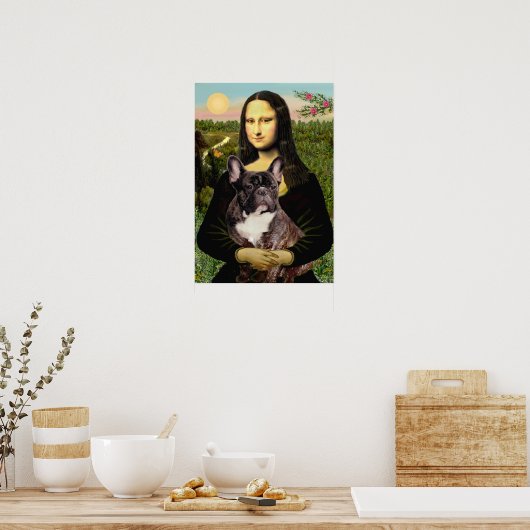 Bulldog (bindle) - Mona Lisa Poster (Küche)