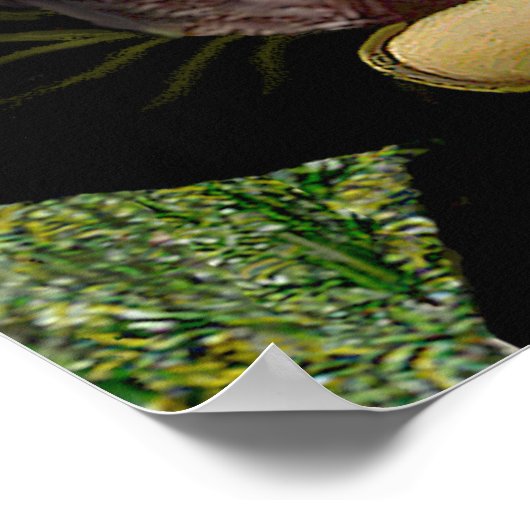 Bulldog (bindle) - Mona Lisa Poster (Ecke)