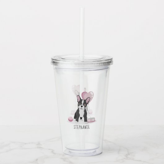 Bulldog Birthday Acryltrinkbecher (Vorderseite)