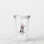 Bulldog Birthday Acryltrinkbecher (Rückseite)