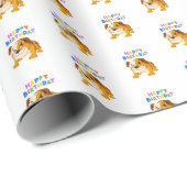 Bulldog Birthday Geschenkpapier (Rolleneckpunkt)