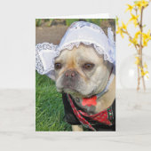 Bulldog Birthday Karte (Gelbe Blume)