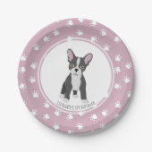 Bulldog Birthday Pappteller (Vorderseite)