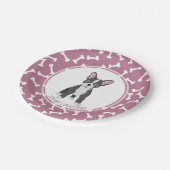 Bulldog Birthday Pappteller (Schrägansicht)