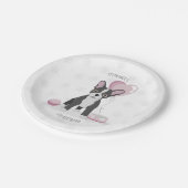 Bulldog Birthday Pappteller (Schrägansicht)