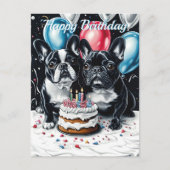 Bulldog Birthday Postkarte (Vorderseite)