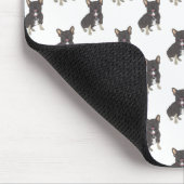 Bulldog (Black & Tan Tricolor) Mouse Pad Mousepad (Ecke)