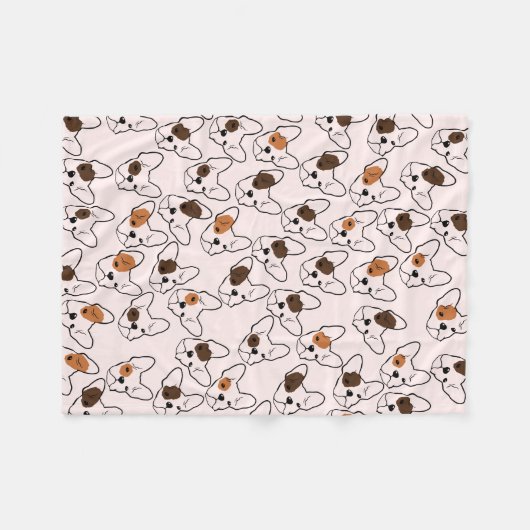 Bulldog-Blanket Fleecedecke (Vorderseite (Horizontal))
