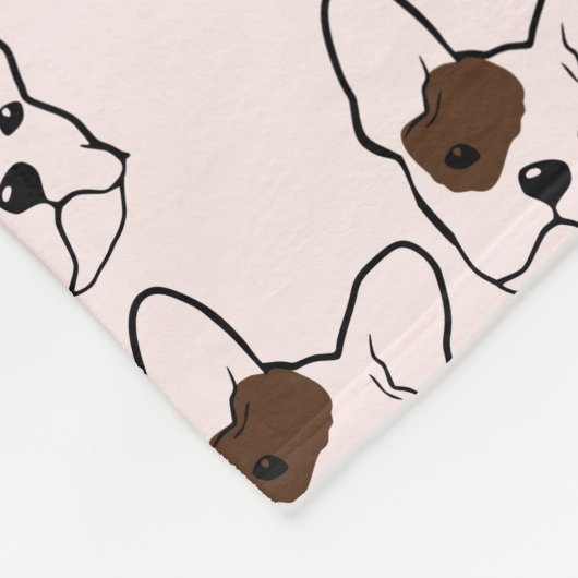 Bulldog-Blanket Fleecedecke (Ecke)