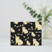 BULLDOG BLING POSTKARTE (Stehend Vorderseite)