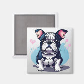 Bulldog Bliss Magnet (Vorderseite/Rückseite)