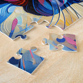 Bulldog Blue Acrylic Print | Farblich Puzzle (Seite)