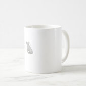 Bulldog Blue Französischer Bulldog White Pixel Kaffeetasse (VorderseiteRechts)