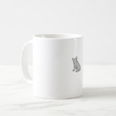 Bulldog Blue Französischer Bulldog White Pixel Kaffeetasse (Vorderseite Links)
