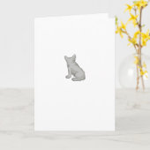 Bulldog Blue French Bulldog White Karte (Gelbe Blume)