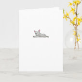 Bulldog Blue French Bulldog White Karte (Gelbe Blume)