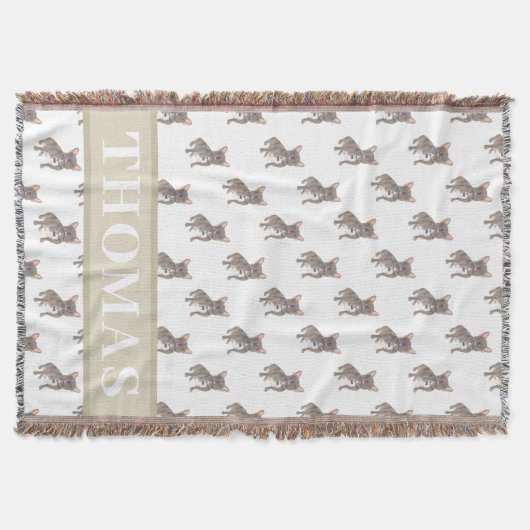 Bulldog (Blue Gray Silver Chocolate Lilac) Decke (Vorderseite)