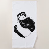 Bulldog Bold Vector Towel Strandtuch (Vorderseite)