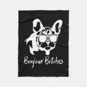 Bulldog Bonjour Es Fleecedecke (Vorderseite)