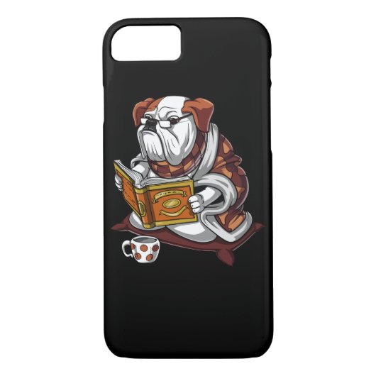 Bulldog-Buch Reading Hund Funny Pater Case-Mate iPhone Hülle (Rückseite)