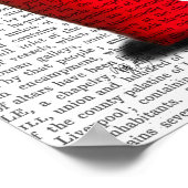 Bulldog Bucket Of Love Red Poster (Ecke)