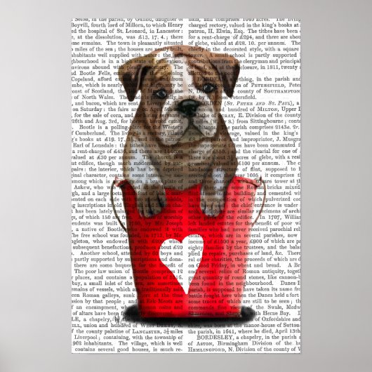 Bulldog Bucket Of Love Red Poster (Vorne)
