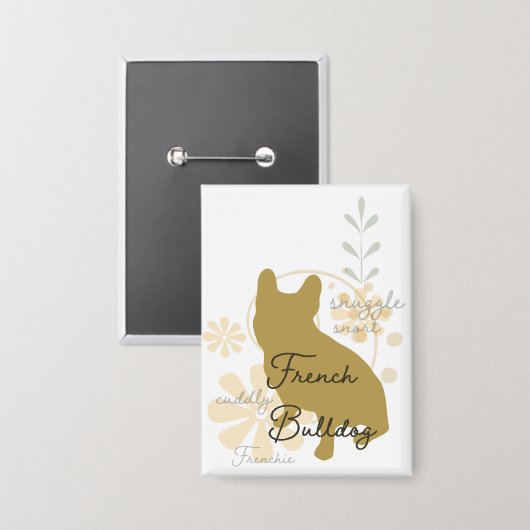 Bulldog Button (Vorderseite/Rückseite)