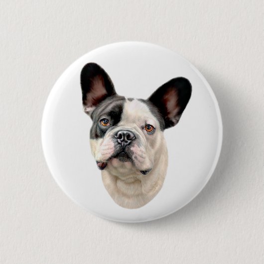 Bulldog BW Bust Button (Vorderseite)