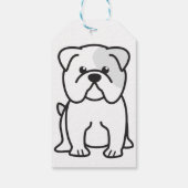 Bulldog-Cartoon Geschenkanhänger (Rückseite)